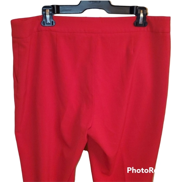 Tahari Plus Size Red Career Pants - Picture 4 of 5